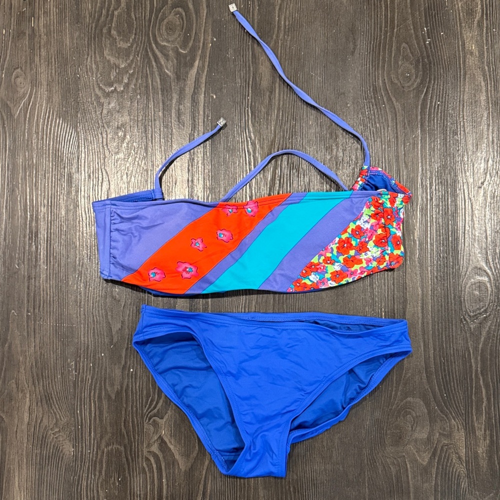 DKNY Colorful Striped Bikini Set
